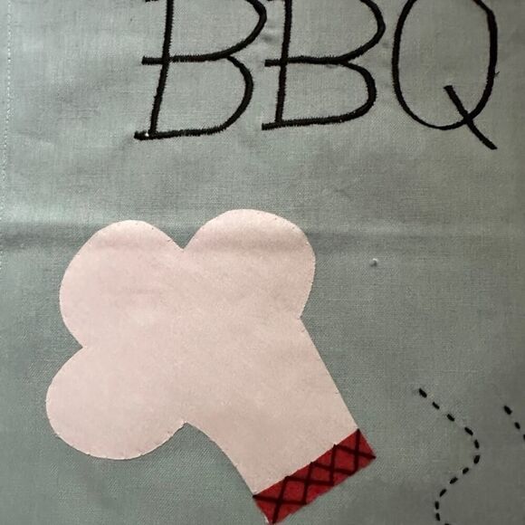 Sur La Table Embroidered Appliqué BBQ Time Tea Towel w 2 firecracker dish towels - Picture 9 of 16